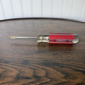 Stanley USA Vintage Flathead Screwdriver Red And Clear - Picture 1 of 2