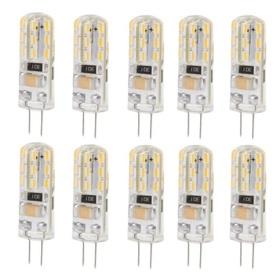 10pcs G4 LED Bulbs JC Bi Pin Base Lights 1.5W AC DC 12V 10W to 20W T3 Halogen... - Image 1 of 4
