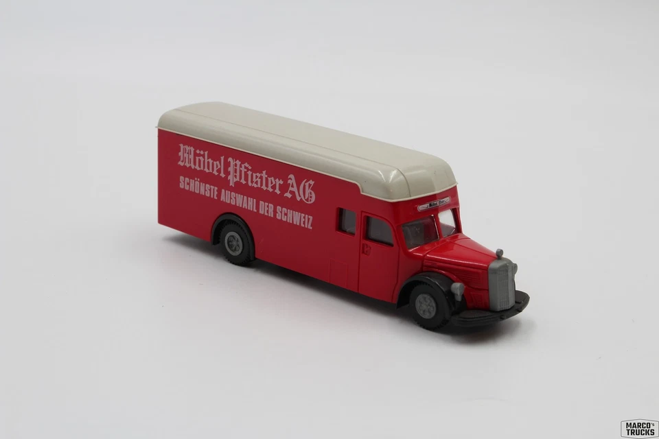 Brekina MB Mercedes O 6600 box truck "Möbel Pfister AG Switzerland" 1:87 /BR781 - Image 1 of 1