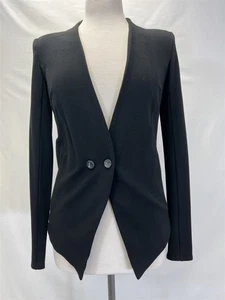 HELMUT LANG Extravagant Ladies Designer Black Jacket Blazer SZ M SZ - Picture 1 of 8