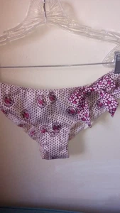 Bikini vintage VICTORIA'S SECRET in raso rosa mutandine con grande fiocco laterale ~grande - Foto 1 di 6