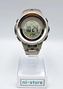 Reloj CASIO PROTREK PRO TREK PRW-3000T Banda Titanio Solar Qz Plata - Rango C - Imagen 1 de 24