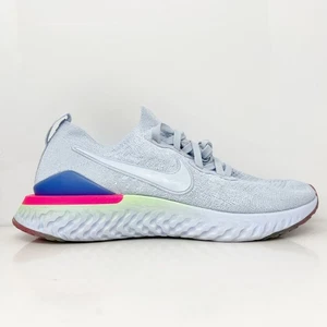Nike Womens Epic React Flyknit 2 BQ8927-453 Blue Running Shoes Sneakers Size 9.5 - Picture 1 of 12