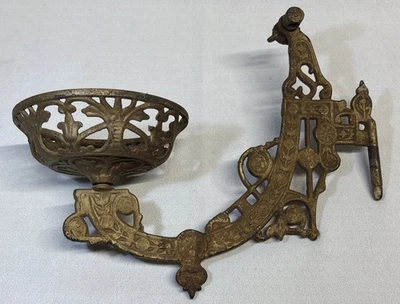 Antique Ideal Stover MFG Co Cast Iron Oil Lamp Wall Bracket Sconce NOT MINT - Image 1 of 4