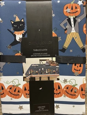 Cynthia Rowley Halloween Blue Trick Or Treat Costumes Cloth Tablecloth 60” X 84” - Image 1 of 2
