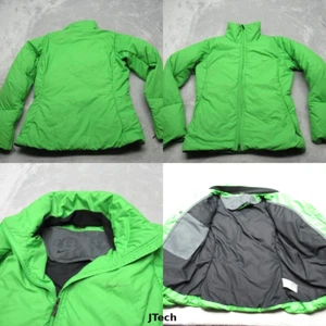 Nike Down Jacket Youth Large 12-14 Green Swoosh Zip Pockets Ripstop Full Zip - Picture 1 of 23