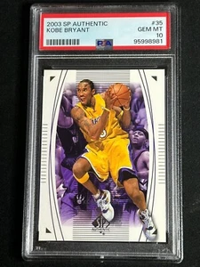 2003 SP Authentic Kobe Bryant #35 PSA 10 GEM MINT Lakers HOF LOW POP - Picture 1 of 2