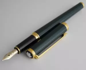 Montblanc Noblesse Oblige Green GT Fountain Pen F (used) FREE SHIPPING - Picture 1 of 12