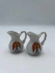 2 Vintage 1982 Worlds Fair Souvenir Mini Creamer/Pourer - Picture 1 of 5