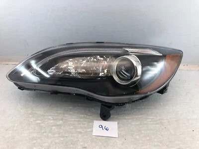 NEW 11 12 13 14 CHRYSLER 200 HALOGEN HEADLIGHT BLACK W/ LED DRL LEFT DRIVER OEM - Изображение 1 из 4