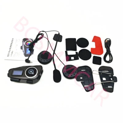 Bluetooth Motorcycle Intercom Headset Communication Share Helmet Kit Waterproof - Image 1 of 4
