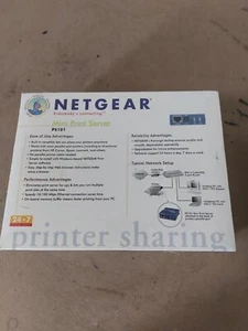 NETGEAR PS101 Mini Print Server, Parallel Port to Ethernet for Windows - Afbeelding 1 van 5