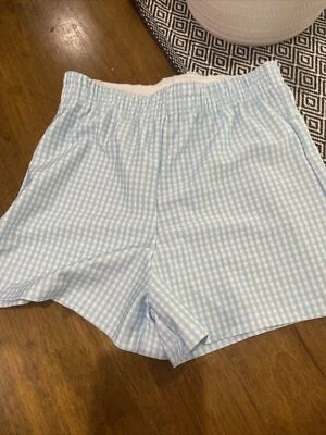 Pantalones cortos deportivos para niñas, talla 6x. Terez. Guinga azul y blanca. Nuevo con etiquetas Foto 1 de 3