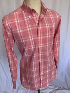 Camisa de algodón popelín para hombre SOUTHERN TIDE rosa/blanca a cuadros, mediana - Imagen 1 de 8