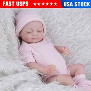 11" Lifelike Reborn Dolls Baby Girl Vinyl Body Realistic Newborn Kids Gift - Picture 1 of 6