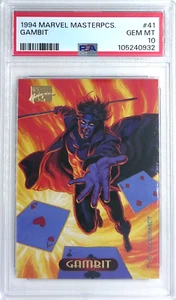 1994 Marvel Masterpieces #41 Gambit PSA 10 GEM MINT - POP 20 - Picture 1 of 2