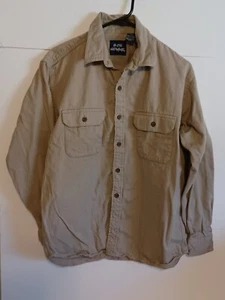Vintage Bon Homme Denim hellbraun Kragen Herren Hemd Größe Large 90er - Bild 1 von 5