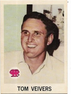 1965 Scanlens Cricket (10) Tom VEIVERS Australia - Picture 1 of 2