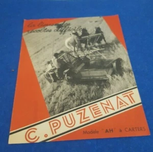 RARE ANTIQUE C. PUZENAT FARM MACHINERY AH MODEL BROCHURE ADVERTISING 1947 - Picture 1 of 2