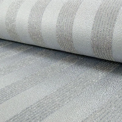 Papel pintado plateado a rayas negras a rayas brillo brillo brillo en relieve característica Foto 1 de 4