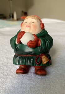 Vintage Dept 56 Merry Makers Monks Siegfried Snowball Thrower