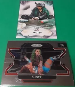 2022 Panini Prizm WWE SHOTZI Card Lot 2021 Topps #12 #165 NXT Womens Division - Picture 1 of 2