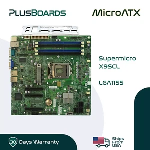 Placa madre de servidor Supermicro X9SCL LGA 1155 MicroATX DDR3 con protector de E/S - Imagen 1 de 9