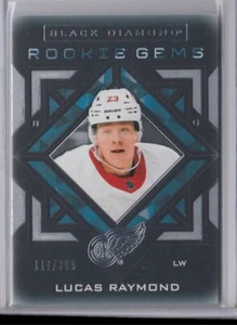 2021-22 Upper Deck Black Diamond Rookie Gems Lucas Raymond RC /399 Detroit Red - Picture 1 of 2