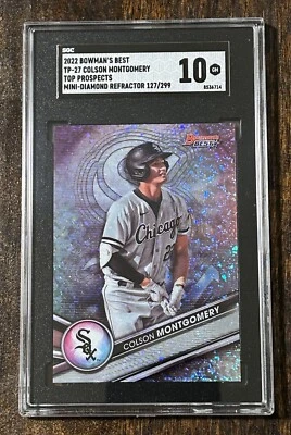 2022 Bowman's Best Colson Montgomery Mini-Diamond /299 SGC 10 Chicago White Sox - Image 1 of 2