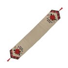 Christmas Table Runner Winter Flower Tablecloth Background Decoration