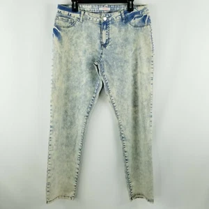 Refuge 14 Mid Rise Skinny Leg Stretch Acid Wash Blue Women's Jeans - Picture 1 of 11