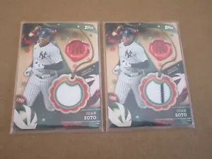2024 Topps Holiday Juan Soto Jersey Cards White + Pinstripe New York Yankees - Picture 1 of 1
