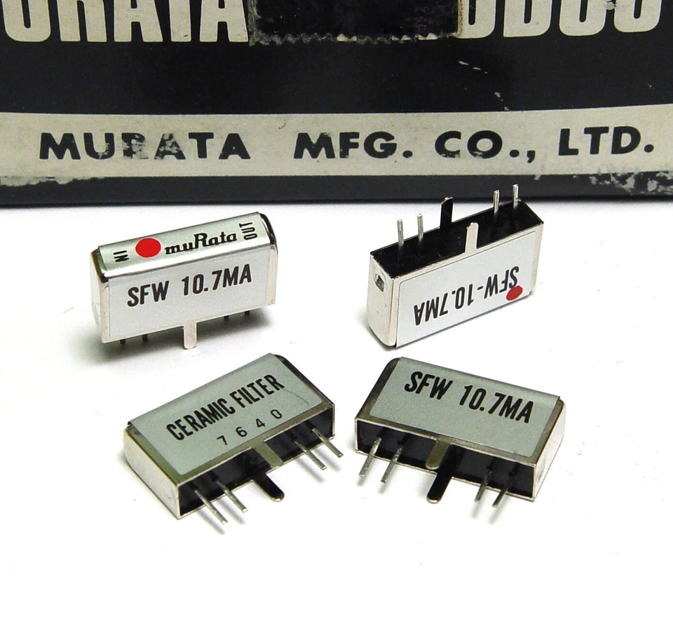 4x Keramik-ZF-Filter Murata Typ SFW 10.7MA, 10.7 MHz f. UKW Hifi-Stereo Tuner - Bild 1 von 1