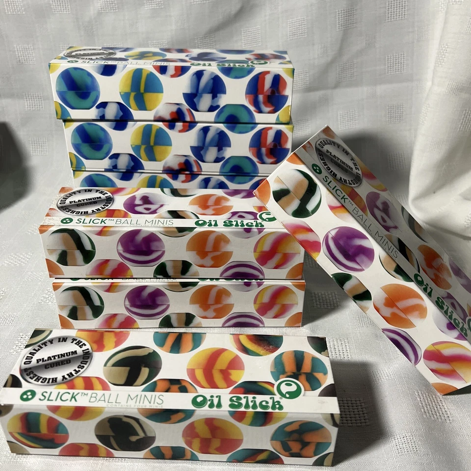 Juego de 4 minis antiadherentes de bolas lisas en caja de camuflaje rasta pulido al aceite Foto 1 de 2