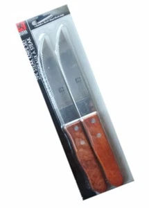 NEW 2 Pk STEAK KNIVES Set - Royal Norfolk - Stainless Steel Free Shipping - Picture 1 of 2