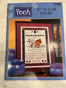 NEW VINTAGE LEISURE ARTS "P" IS FOR POOH FRIENDS DISNEY CROSS STITCH PATTERNS - Picture 1 of 6