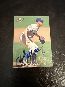 1996 Fleer #180 Mike Metcalfe Vero Beach Dodgers Baseball signed autograph