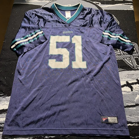 Vintage Ichiro Suzuki Seattle Mariners Jersey Tagged Youth XL Fits Men Small Cover