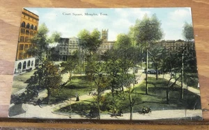 c1912 COLOR Postcard//COURT SQUARE, MEMPHIS, TENNESSEE - Picture 1 of 1