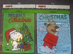 Peanuts Snoopy & The Gang Decorativa "Buon Natale" Mini Bandiera da Giardino SCEGLI 1 - Foto 1 di 1