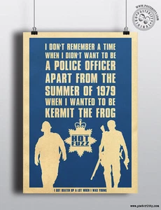 HOT FUZZ (Quote) Minimalist Poster Minimal Print Posteritty Cornetto Trilogy Art - Picture 1 of 3