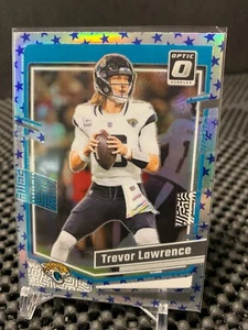 2023 Donruss Optic - Trevor Lawrence Blue Stars Holo Prizm #87 SP Jaguars - Picture 1 of 2