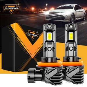 2x AUXBEAM H11 LED Headlight Bulbs Low Beam 60W 18000LM Super Bright White Lamps - Picture 1 of 10
