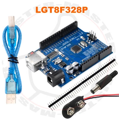 ARDUINO UNO R3 COMPATIBILE SCHEDA DI SVILUPPO MICROCONTROLLORE SMD LGT8F328P - Immagine 1 di 4