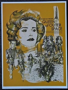 Queen of Outer Space - Re-imagined - Mini Movie Art Poster - Picture 1 of 1
