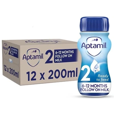 12 x 200ml Aptamil 2 Follow On Baby Milk Suitable From 6-12 Months BB-Dec25 - Image 1 of 4