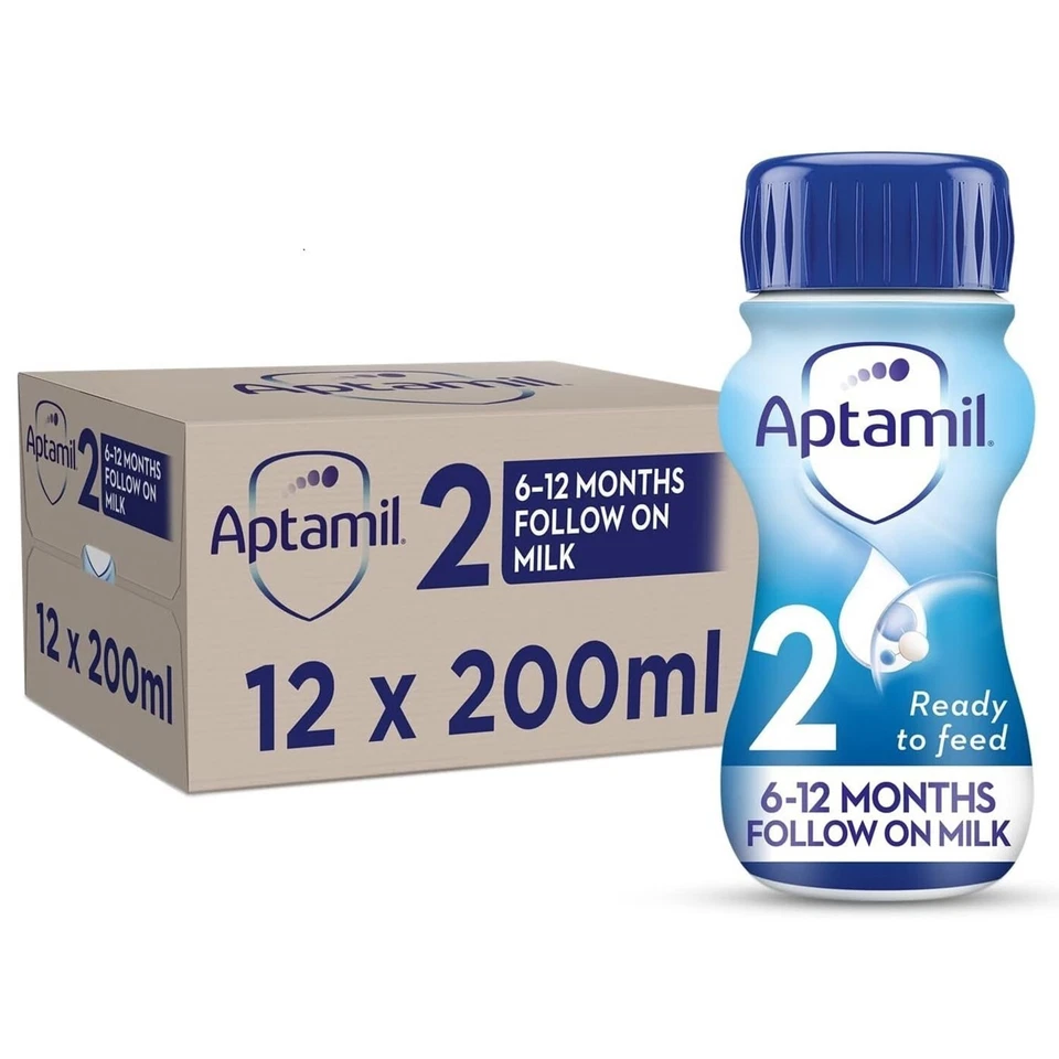 12 x 200ml Aptamil 2 Follow On Baby Milk Suitable From 6-12 Months BB-Dec25 - Image 1 of 4