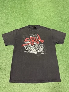 Vintage 90s SRH Logo Graphic Shirt Size Large Black Grunge Skateboard Vintage Marked - Bild 1 von 10