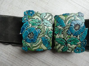 Vintage Folklore Gürtel Samt Grau Schöne Gürtelschließe Blüten 78 cm Länge - Bild 1 von 16