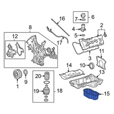 For Toyota Tundra 2007-2021 Toyota 121020S010 Lower Engine Oil Pan Foto 1 de 4